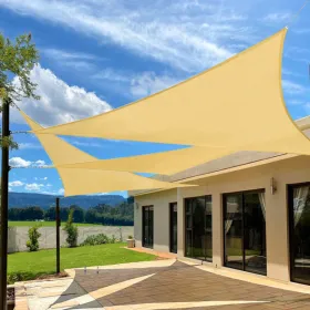 10'X10'Sand HDPE Sunshade Sail